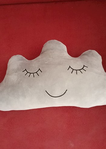 Gri Bulut Şeklinde Peluş Oyuncak - Görsel 4