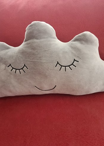 Gri Bulut Şeklinde Peluş Oyuncak - Görsel 5