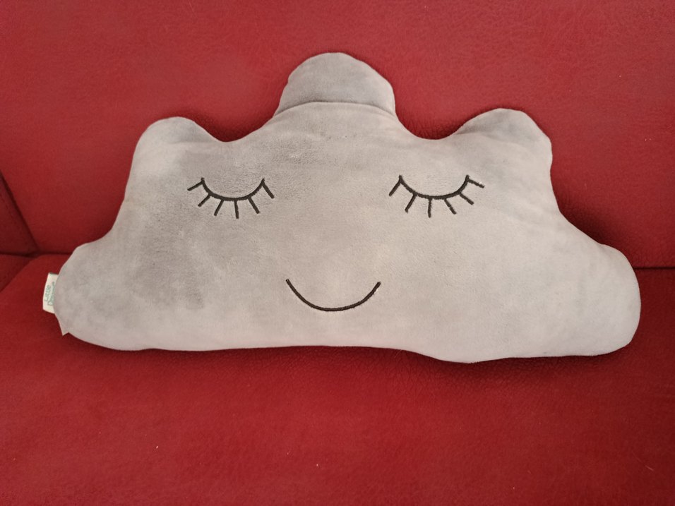 Gri Bulut Şeklinde Peluş Oyuncak - Görsel 2