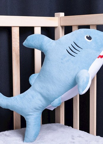 E Bebek Marka Mavi Köpekbalığı Peluş Oyuncak - Görsel 2