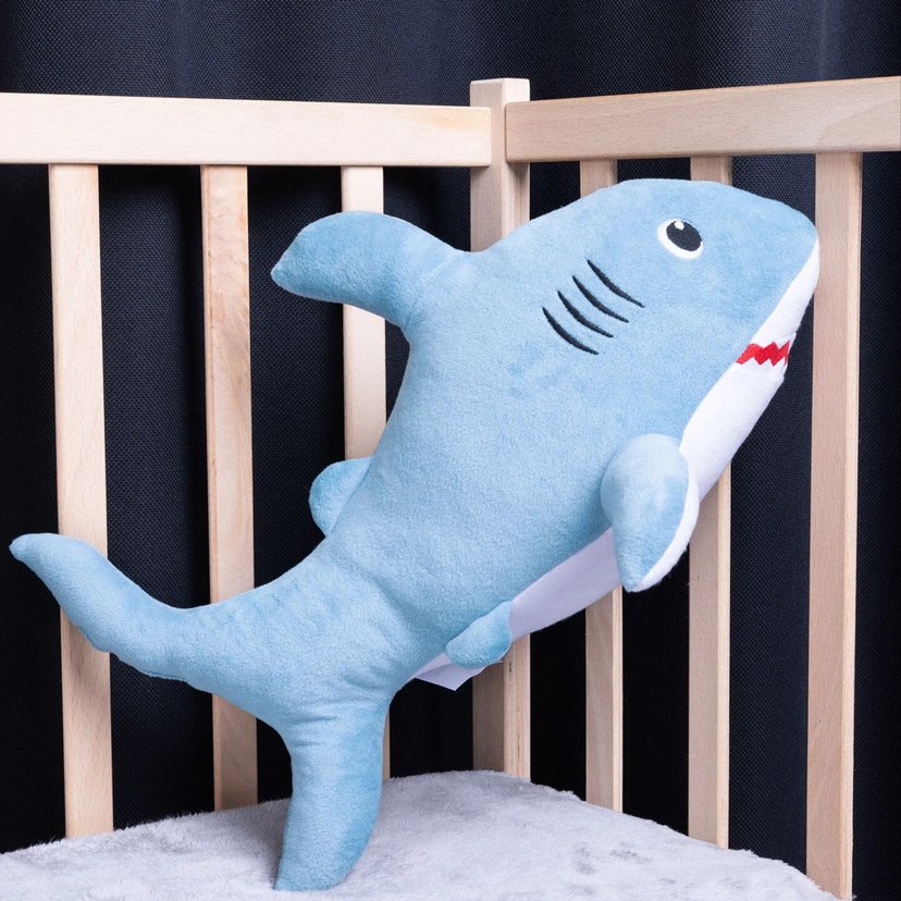 E Bebek Marka Mavi Köpekbalığı Peluş Oyuncak - Görsel 2