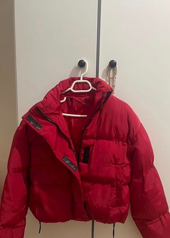 Kırmızı Kadın Kışlık Midi Mont - Görsel 2