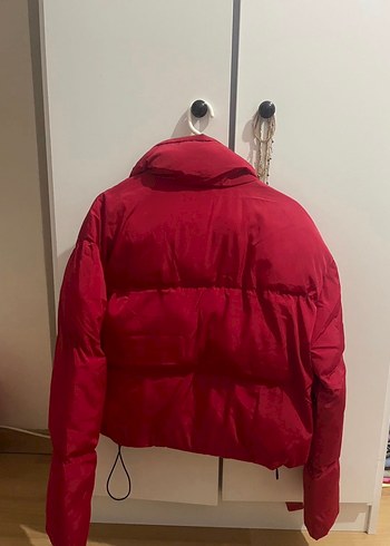 Kırmızı Kadın Kışlık Midi Mont - Görsel 3