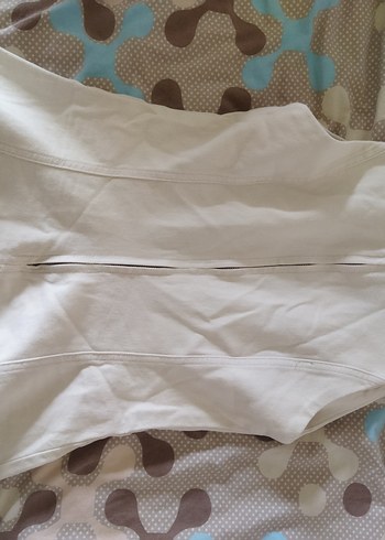 Stradivarius Denim Beyaz Drapeli Midi Elbise - Görsel 2