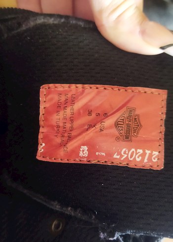 Harley Davidson Siyah Biker Kadın Botları - Görsel 3