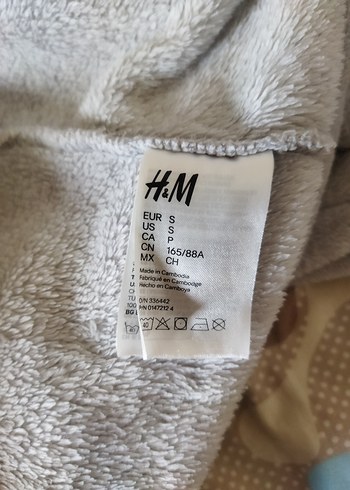H&M Gri Unisex Kürklü Sabahlık - Görsel 4