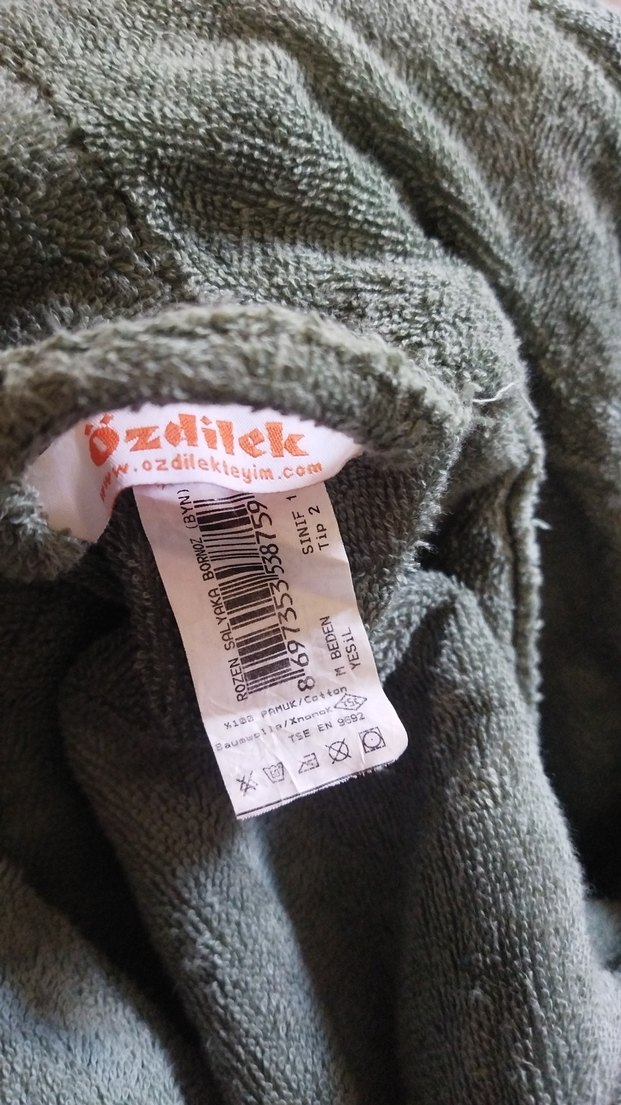 Özdilek Nakışlı Yeşil Bohem Bornoz - Görsel 3