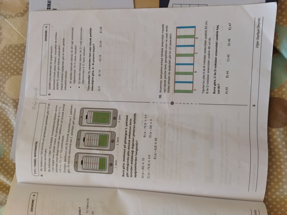 Bilgi Sarmal TYT Matematik Branş Denemeleri 15x40 Güncel - Görsel 3