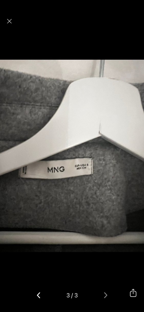 Mango Gri Kısa Kaban - Görsel 3