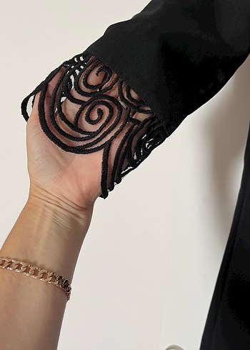 Abiye Siyah Uzun Kollu Gotik Kadın Elbise