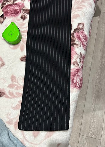 Diğer Düğmeli Çizgili Kumaş Pantolon