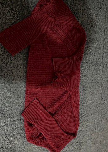 Bordo Yarım Balıkçı Yaka Kadın Kazak - Görsel 2