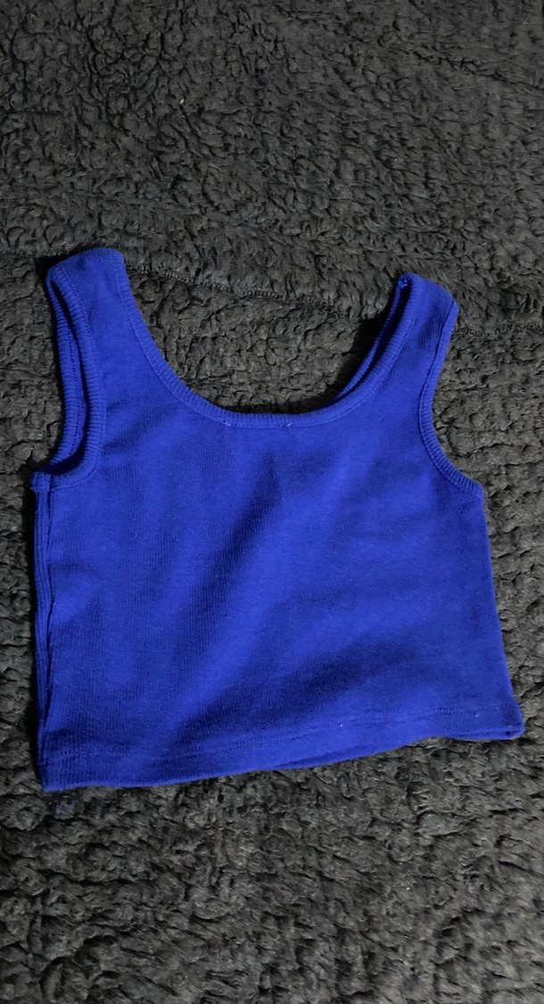 Kadın Lacivert Kolsuz Crop Top - Görsel 3