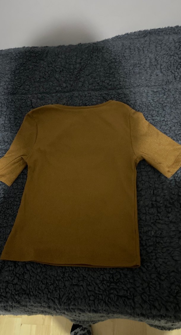 Kız Çocuk Koyu Kahverengi Kısa Kollu Tişört - Görsel 3