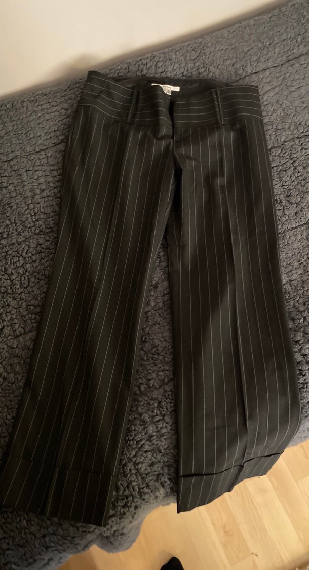 Düğmeli Çizgili Kadın Blazer Ceket - Görsel 2