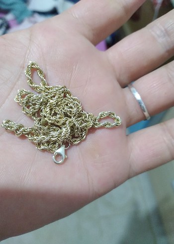 Accessorize 925 gümüş burgu halat zincir