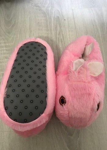 Diğer Pembe Peluş Tavşan Ev Terliği