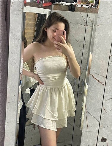 Sheinside Lolita straplez elbise