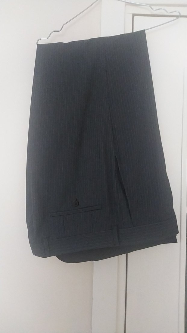 Çizgili Düğmeli Erkek Takım Elbise - Görsel 4