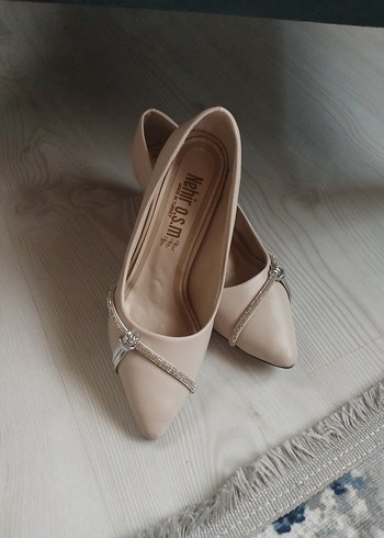 Diğer Diger Bej Stiletto Topuklu Kadın Abiye Ayakkabı