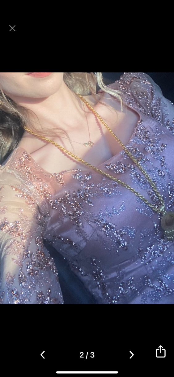 Bej İşlemeli Uzun Kollu Kadın Kına Elbisesi - Görsel 3