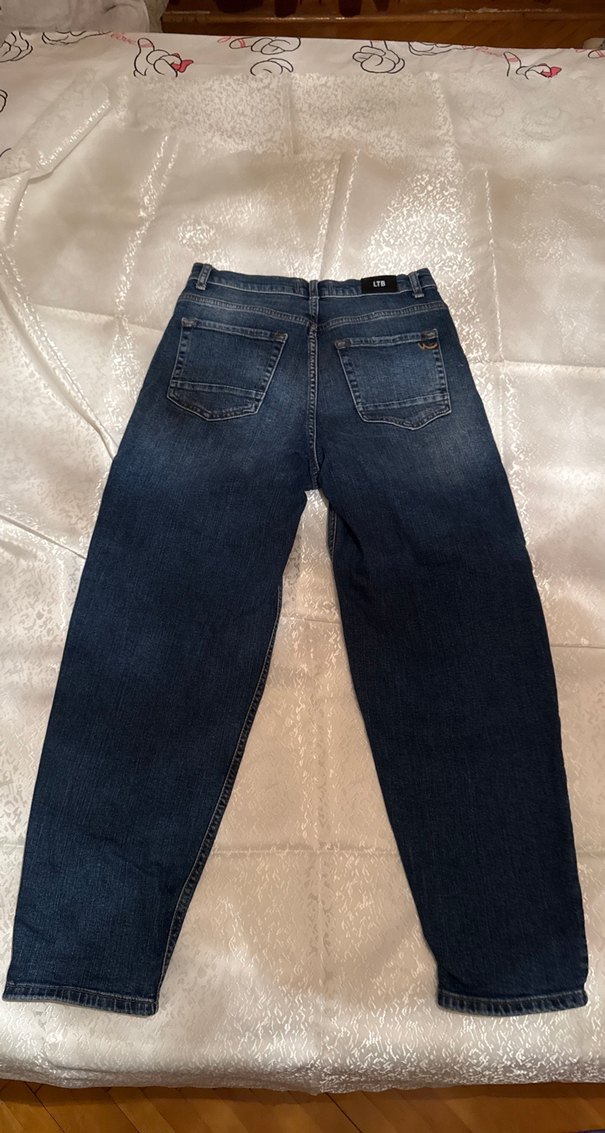 Lacivert Rahat Kesim Midi Kot Pantolon - Görsel 2