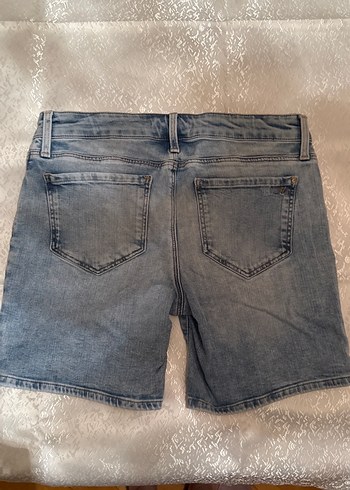 Gevşek Kesim Mavi Kot Şort - Görsel 2