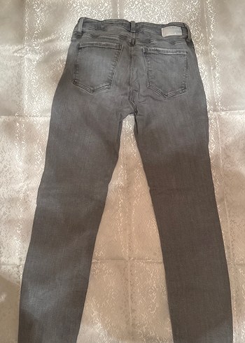 Gri Normal Boy Kadın Denim Pantolon - Görsel 2