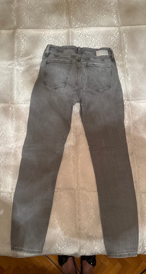 Gri Normal Boy Kadın Denim Pantolon - Görsel 2