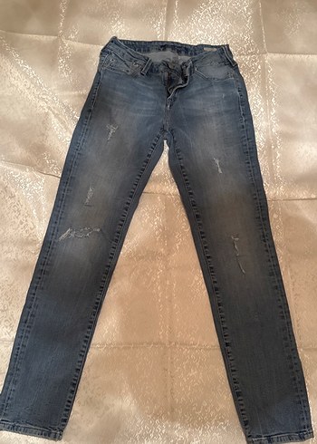 Gri Midi Denim Kadın Pantolon