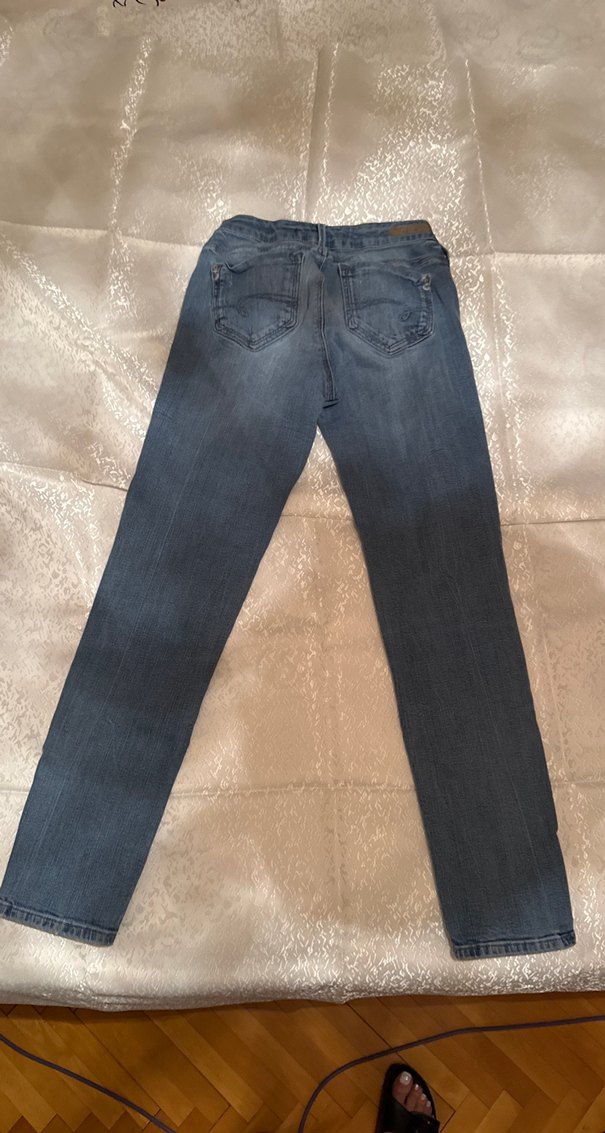 Gri Midi Denim Kadın Pantolon - Görsel 2