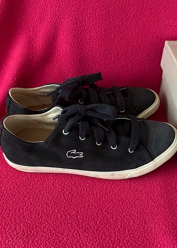 Lacoste Kadın Süet Spor Ayakkabı Velcro Bağcıklı