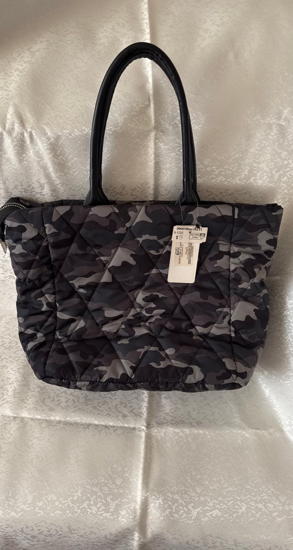 Gri Kamuflaj Desenli Kadın El Çantası - Görsel 3