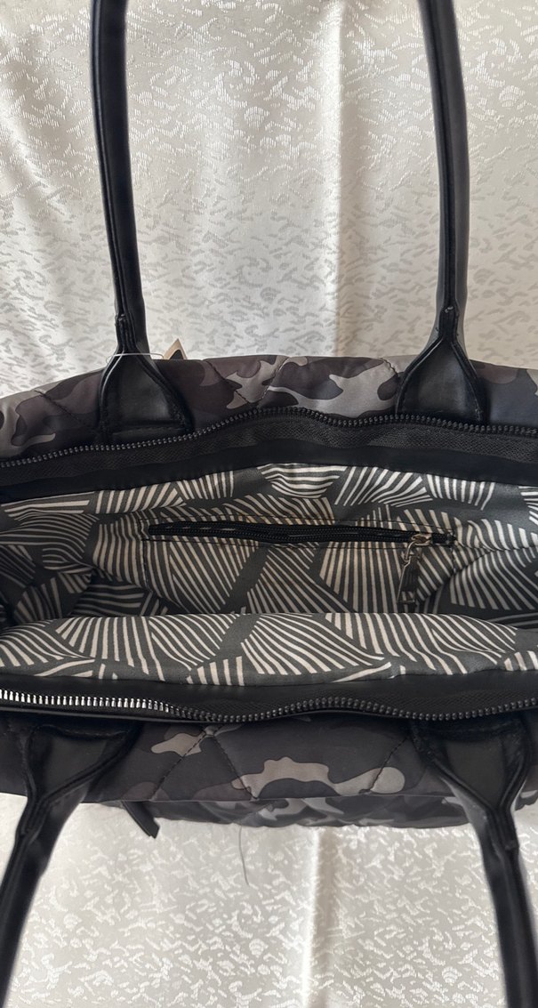 Gri Kamuflaj Desenli Kadın El Çantası - Görsel 2