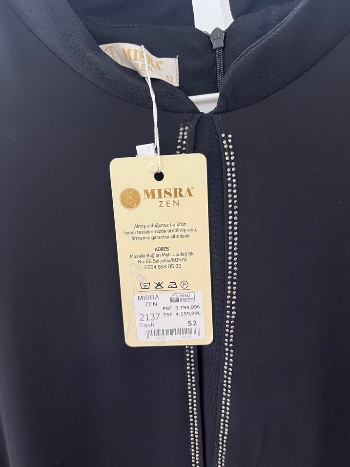 Siyah Uzun Kollu Fermuarlı Uzun Elbise - Görsel 3