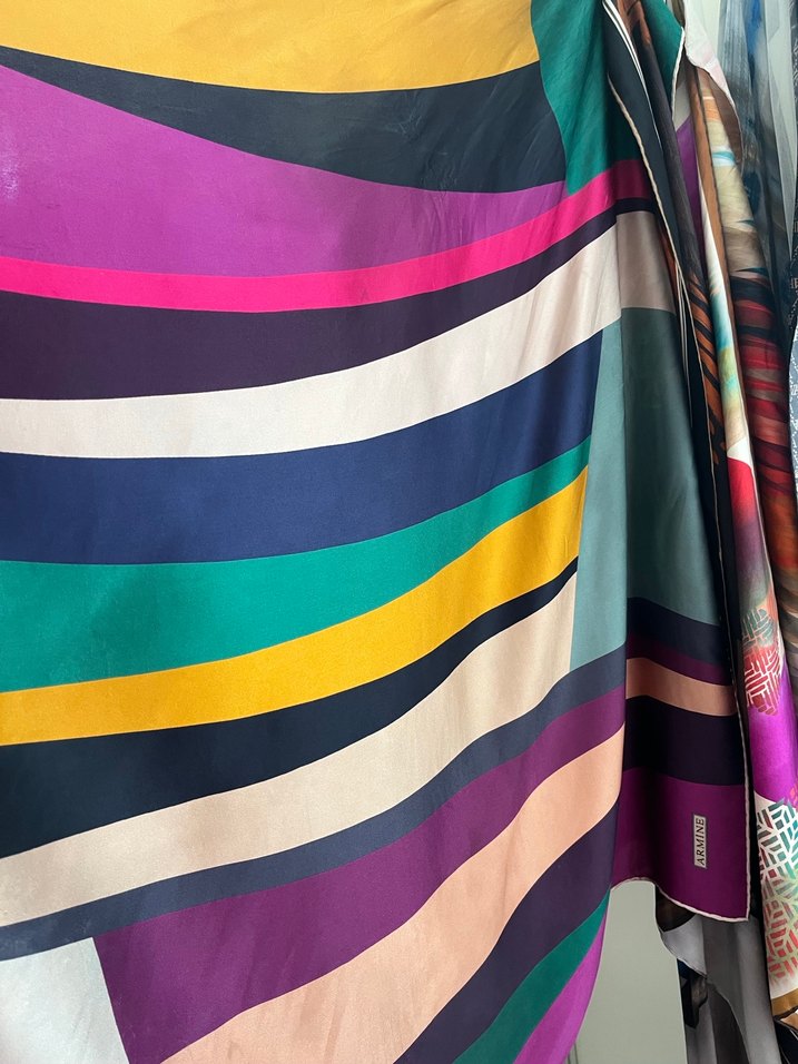 Armine twill ipek eşarp - Görsel 2