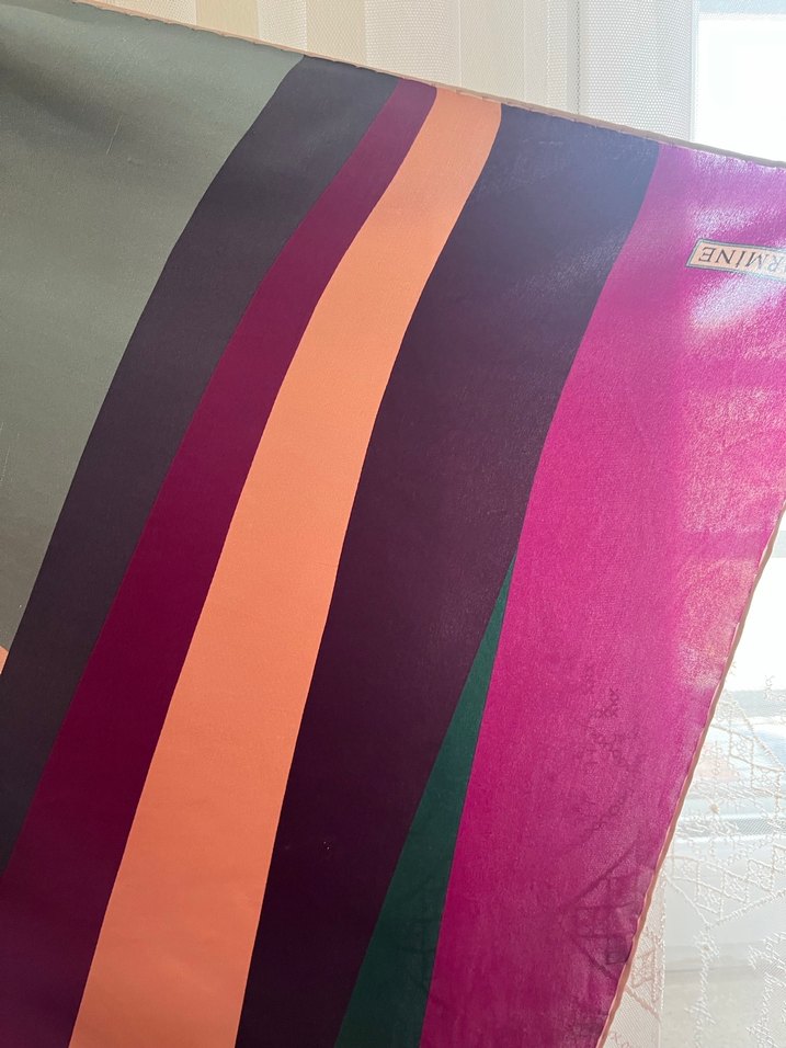 Armine twill ipek eşarp - Görsel 3