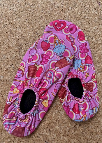 30 Beden Renkli Tie-Dye Kız Terlikleri