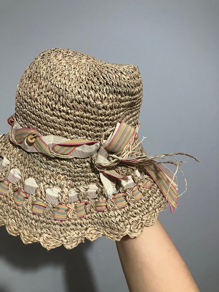 Renkli Fırfırlı Bohem Örgü Şapka - Görsel 2