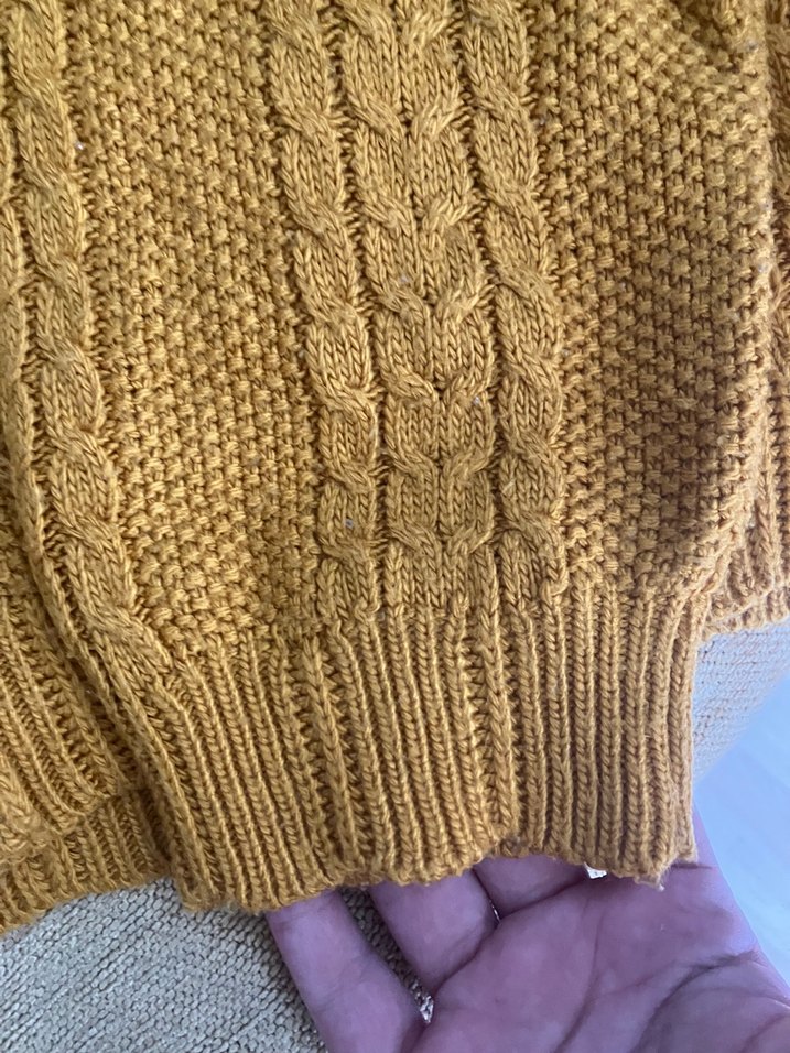 Bohem Tarz Hardal rengi  Örgü Kadın Hırka - Görsel 3