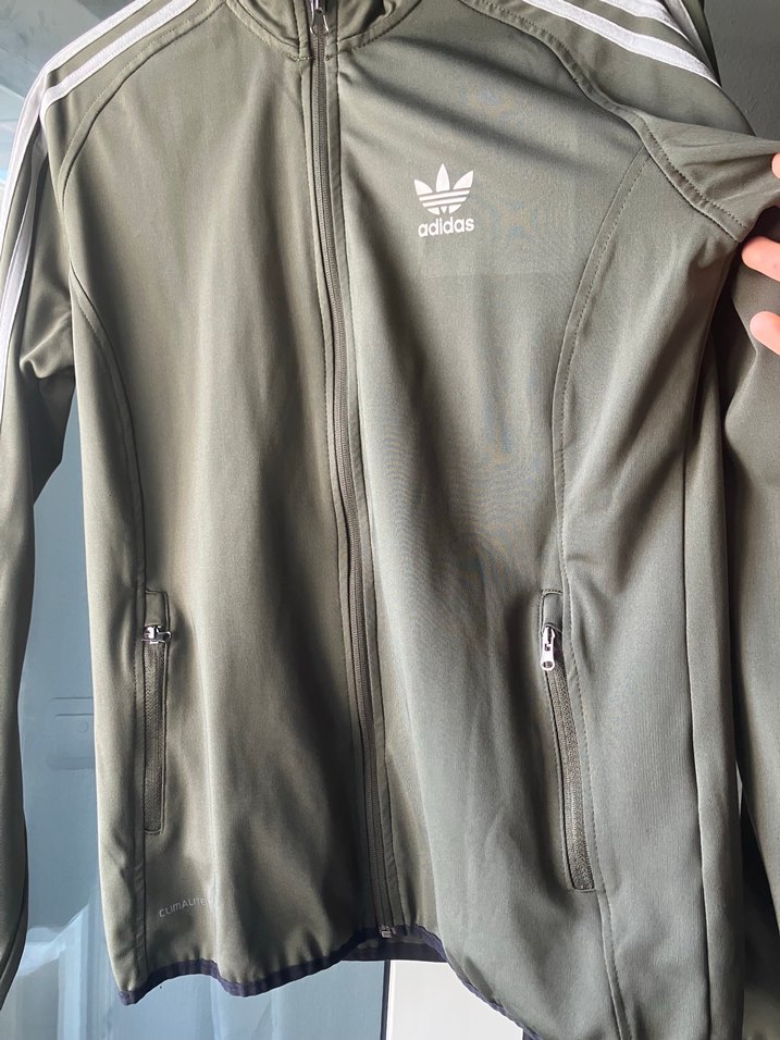 Adidas Yeşil Fermuarlı Kadın Spor Ceket - Görsel 3