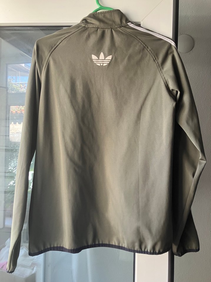 Adidas Yeşil Fermuarlı Kadın Spor Ceket - Görsel 5