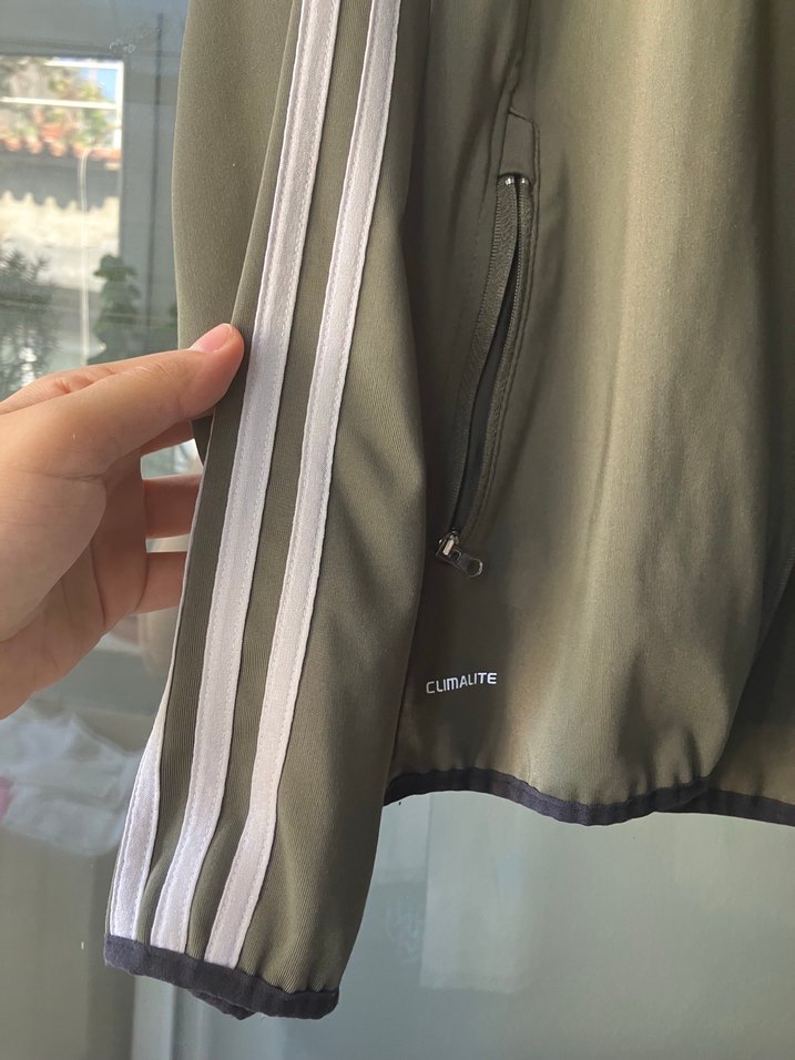 Adidas Yeşil Fermuarlı Kadın Spor Ceket - Görsel 4