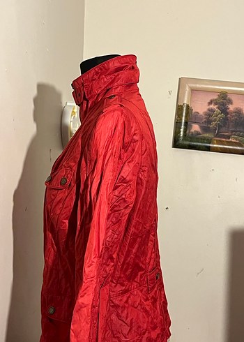 Kırmızı Fermuarlı Kadın Ceket - Görsel 2