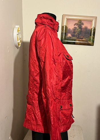 Kırmızı Fermuarlı Kadın Ceket - Görsel 4