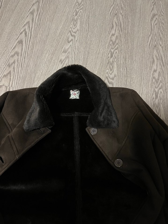 Kahverengi Süet Kadın Kaban - Görsel 2