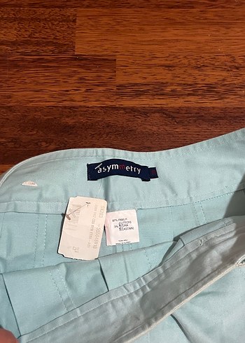 Mavi Piliseli Midi Denim Etek - Görsel 3