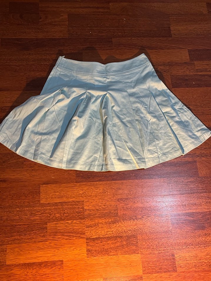 Mavi Piliseli Midi Denim Etek - Görsel 2