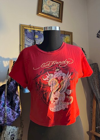 ed hardy desenli crop