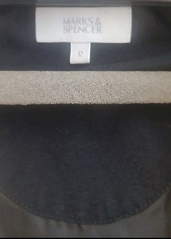 Marks and Spencer Düğmeli Siyah Midi Kadın Mont - Görsel 5